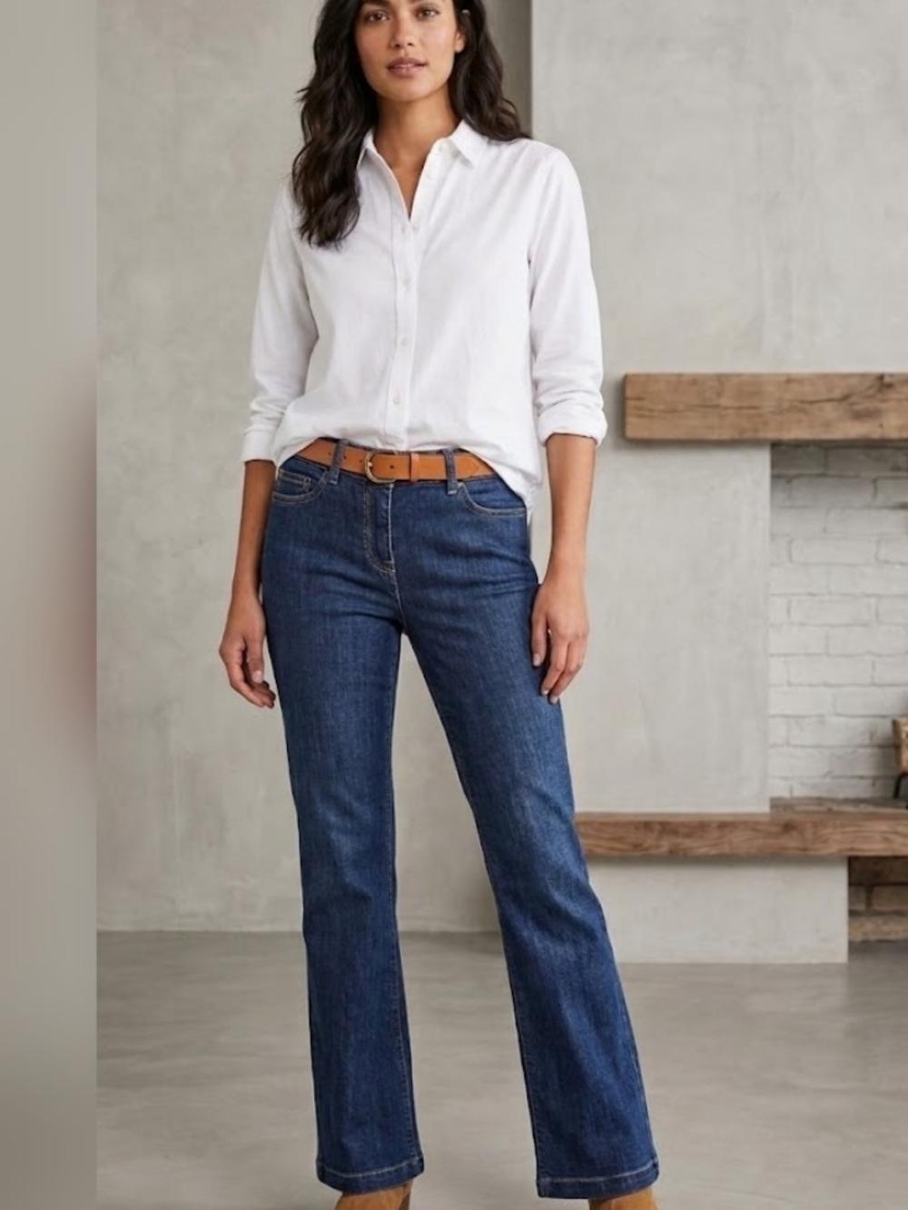 Boden Dark Blue Flare Jeans for Women
